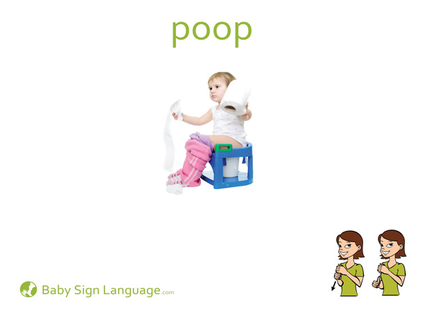 Poop Baby Sign Language Flash card