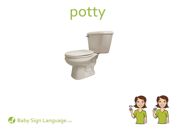 Potty Baby Sign Language Flash card