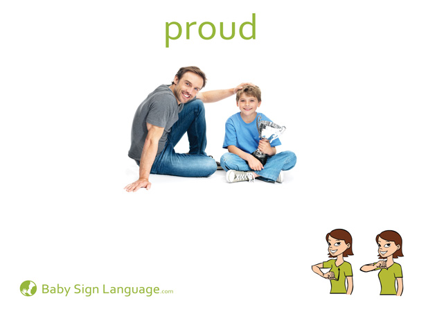 Proud Baby Sign Language Flash card