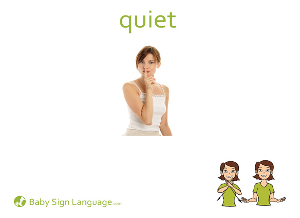 Quiet Baby Sign Language Flash card
