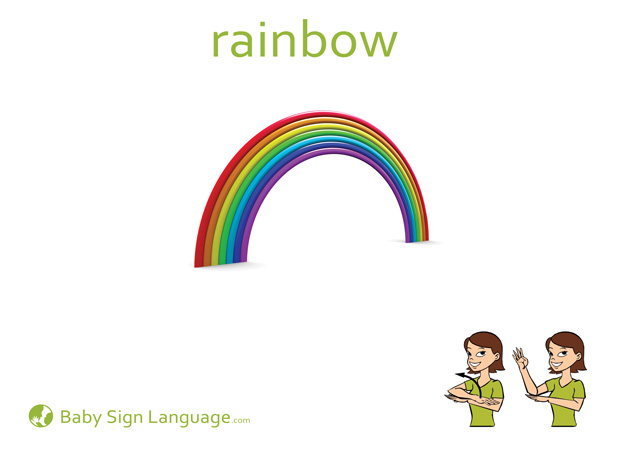 Rainbow Baby Sign Language Flash card