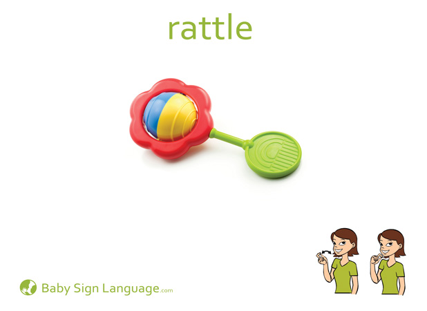Rattle Baby Sign Language Flash card