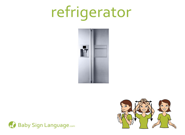 Refrigerator Baby Sign Language Flash card