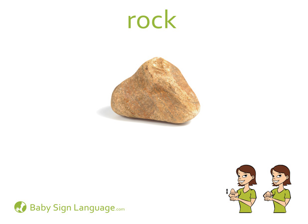 Rock Baby Sign Language Flash card