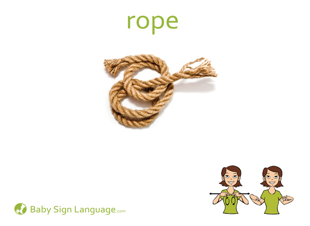 Rope Baby Sign Language Flash card