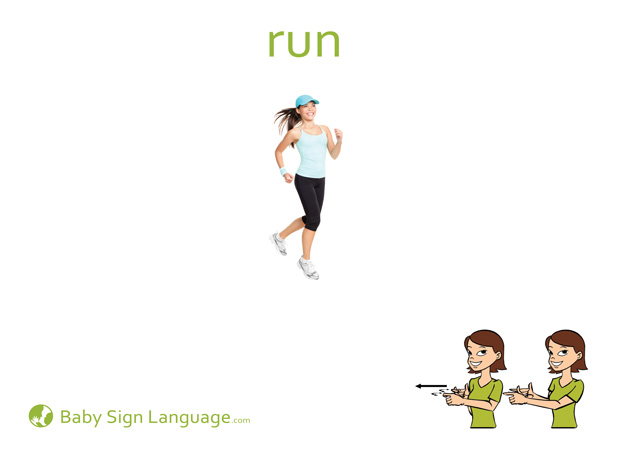 Run Baby Sign Language Flash card