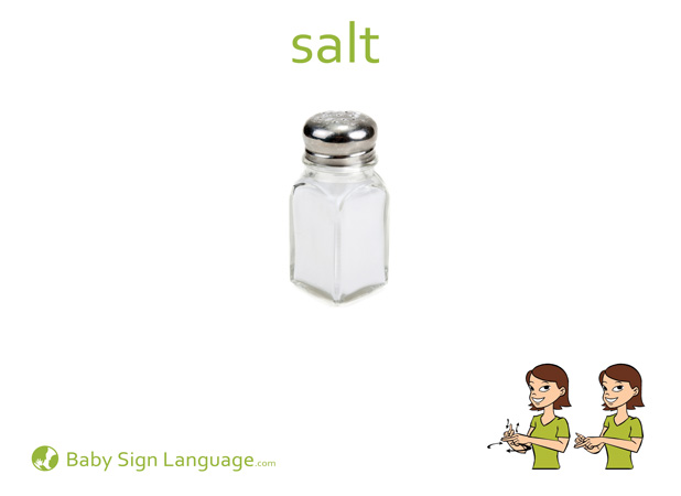 Salt Baby Sign Language Flash card