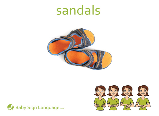 Sandals Baby Sign Language Flash card