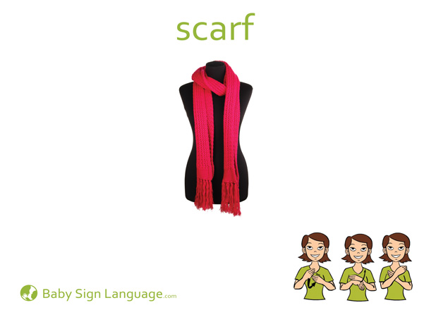 Scarf Baby Sign Language Flash card