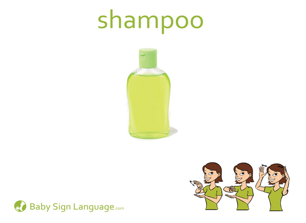 Shampoo Baby Sign Language Flash card