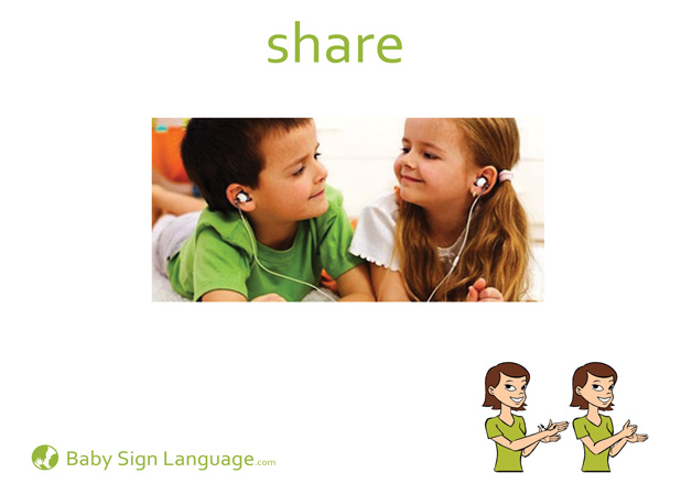 Share Baby Sign Language Flash card