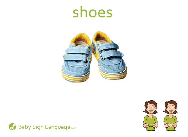 Shoes Baby Sign Language Flash card