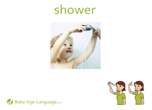Shower Baby Sign Language Flash card