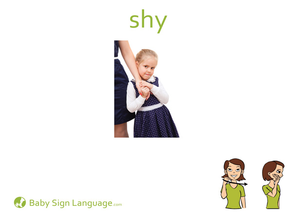 Shy Baby Sign Language Flash card