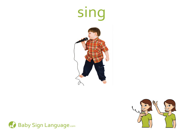 Sing Baby Sign Language Flash card