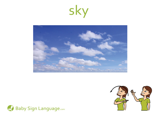 Sky Baby Sign Language Flash card