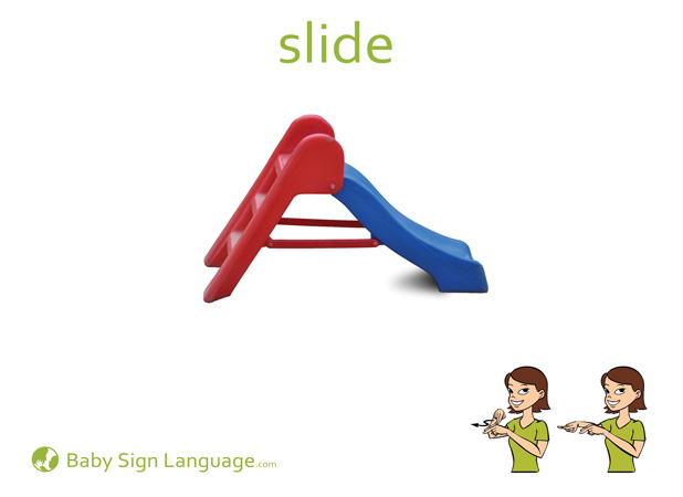 Slide Baby Sign Language Flash card