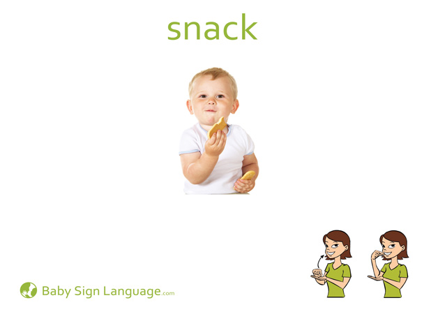 Snack Baby Sign Language Flash card