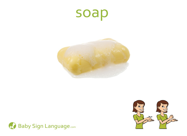 Soap Baby Sign Language Flash card