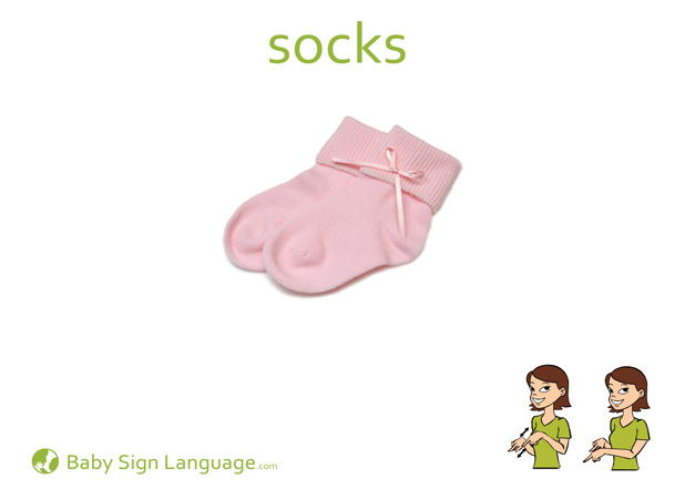 Socks Baby Sign Language Flash card
