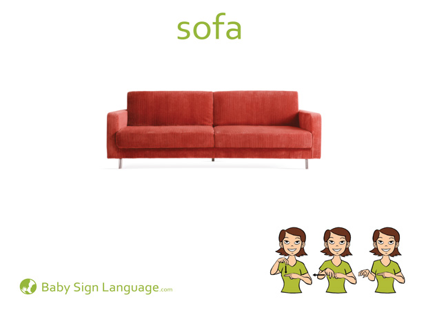 Sofa Baby Sign Language Flash card