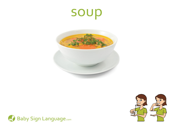 Soup Baby Sign Language Flash card
