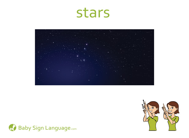 Star Baby Sign Language Flash card