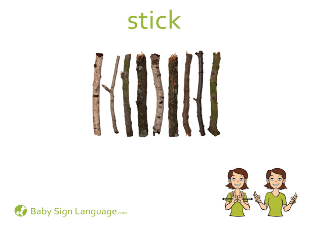 Stick Baby Sign Language Flash card