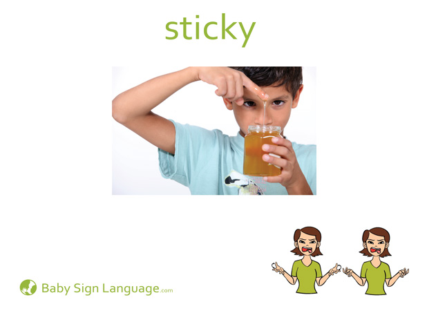 Sticky Baby Sign Language Flash card