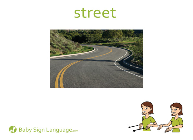 Street Baby Sign Language Flash card