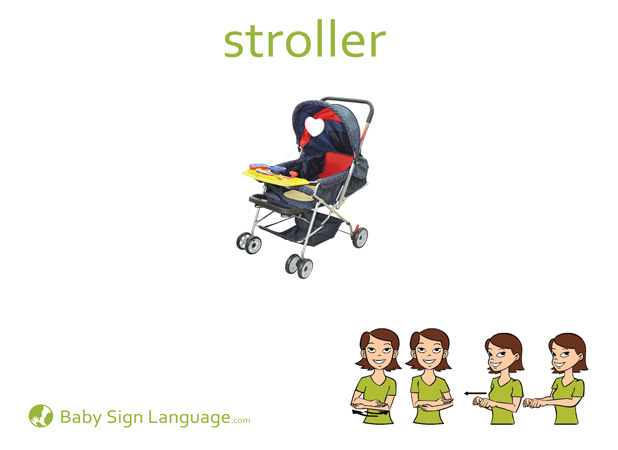 Stroller Baby Sign Language Flash card