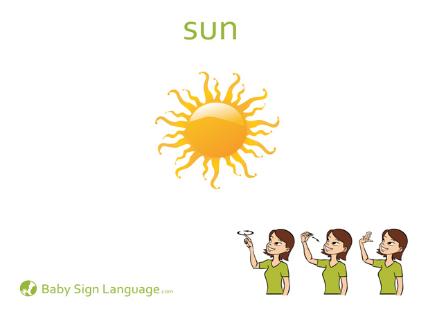 Sun Baby Sign Language Flash card