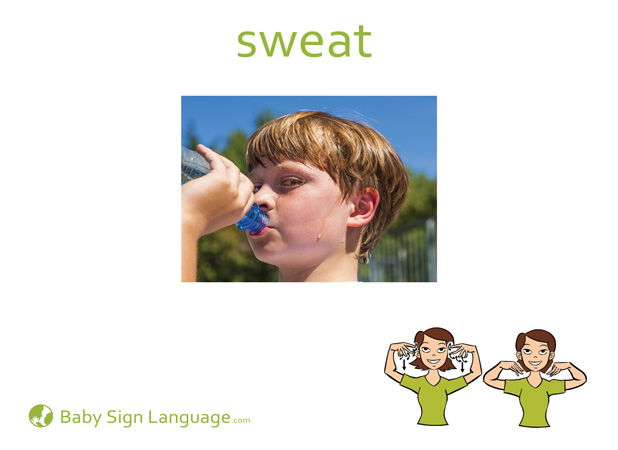Sweat Baby Sign Language Flash card
