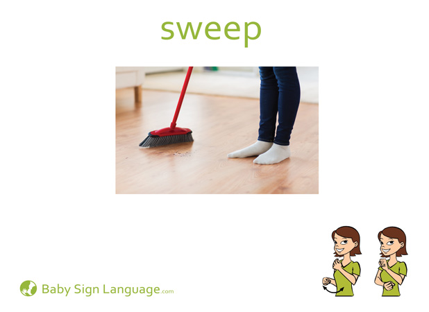 Sweep Baby Sign Language Flash card