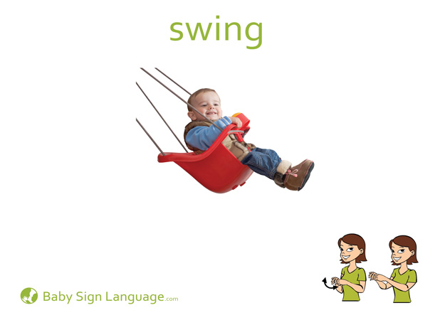 Swing Baby Sign Language Flash card