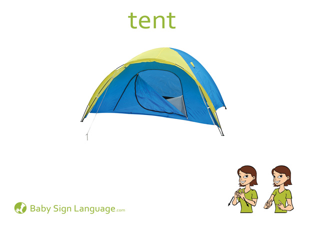 Tent Baby Sign Language Flash card