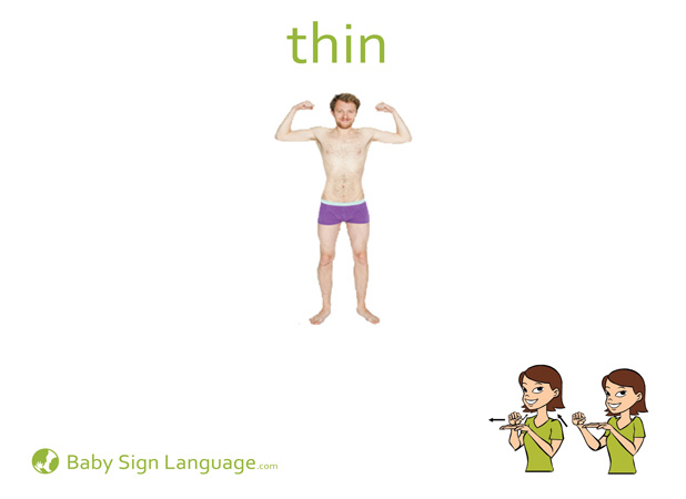 Thin Baby Sign Language Flash card