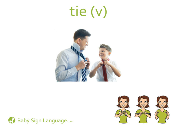 Tie Baby Sign Language Flash card
