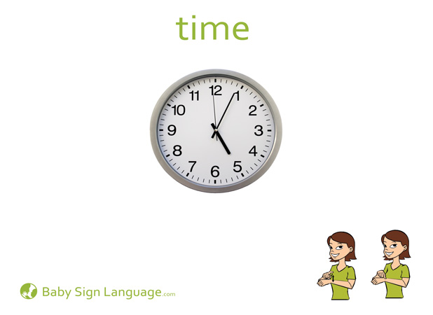 Time Baby Sign Language Flash card