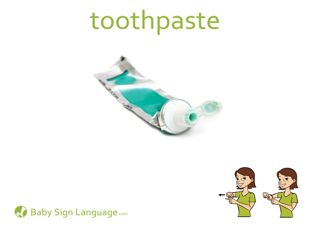 Toothpaste Baby Sign Language Flash card