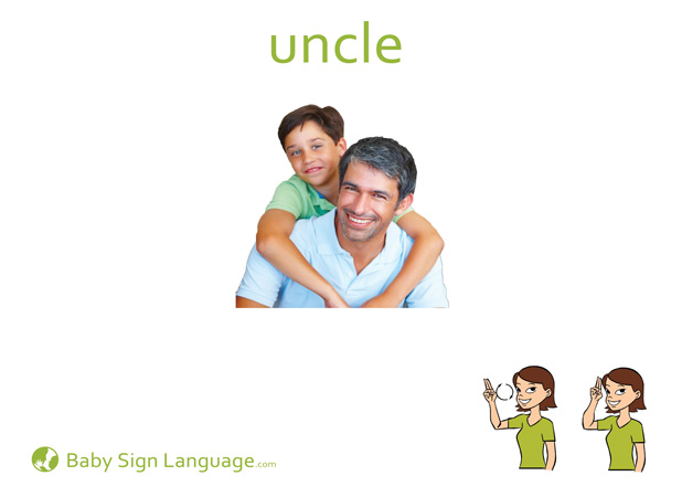 Uncle Baby Sign Language Flash card