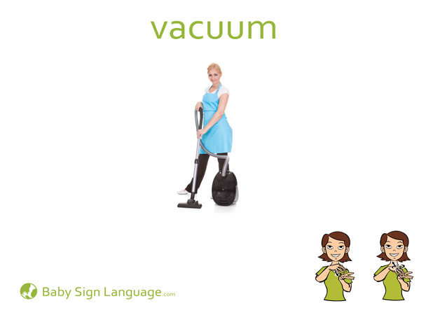 Vacuum Baby Sign Language Flash card
