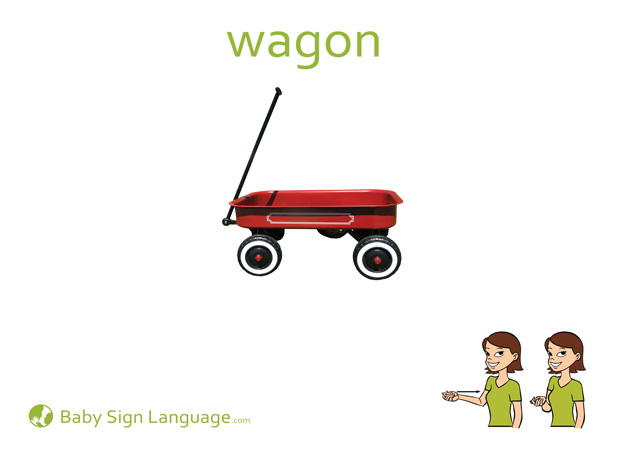 Wagon Baby Sign Language Flash card