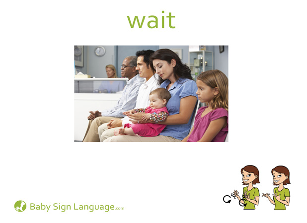 Wait Baby Sign Language Flash card