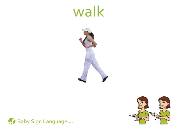 Walk Baby Sign Language Flash card