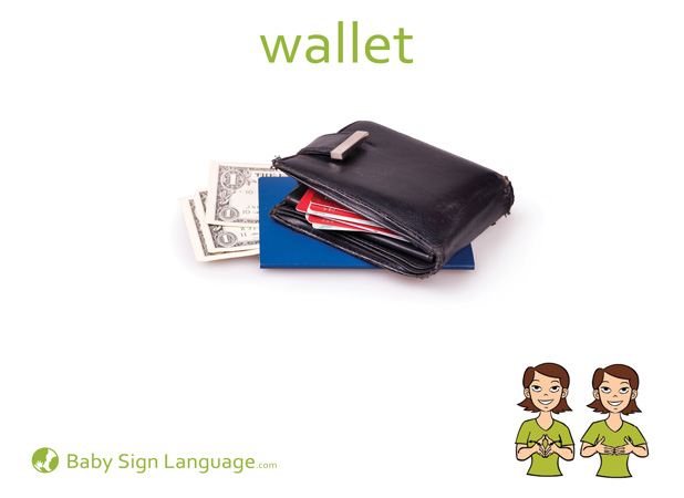 Wallet Baby Sign Language Flash card