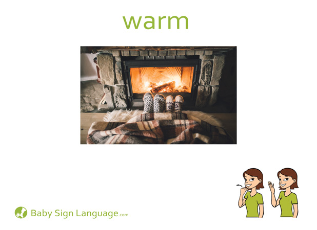Warm Baby Sign Language Flash card