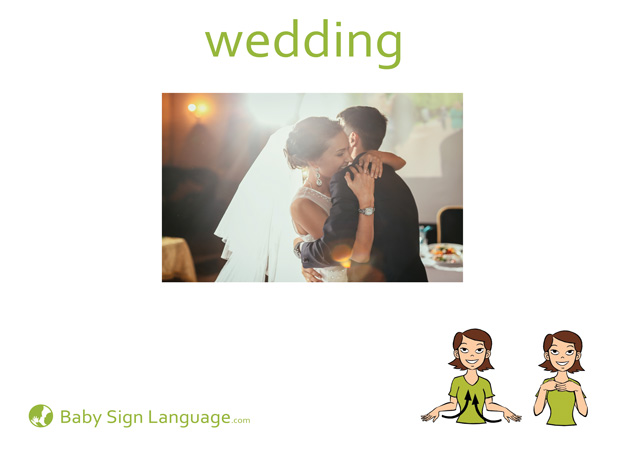 Wedding Baby Sign Language Flash card