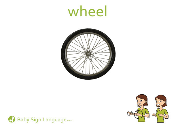Wheel Baby Sign Language Flash card