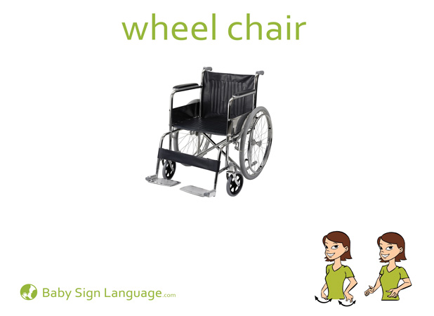Wheelchair Baby Sign Language Flash card